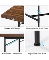 Tribesigns 6FT Conference Table, Rustic Rectangle 70.8" W x 35.4" D Meeting Table, Industrial Seminar Table Boardroom Desk for Office Meeting Conferen