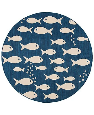 Safavieh Courtyard I CY601258 7'10"x7'10" Round Area Rug