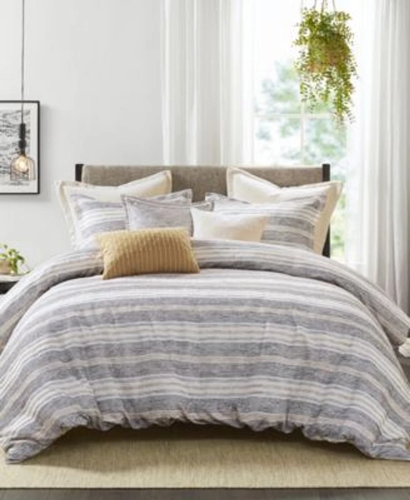 Madison Park Signature Oasis Oversized Chenille Jacquard Striped Comforter Sets