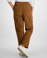 Style & Co Petite Solid Pull-On Cotton Drawstring Pants, Created for Macy's