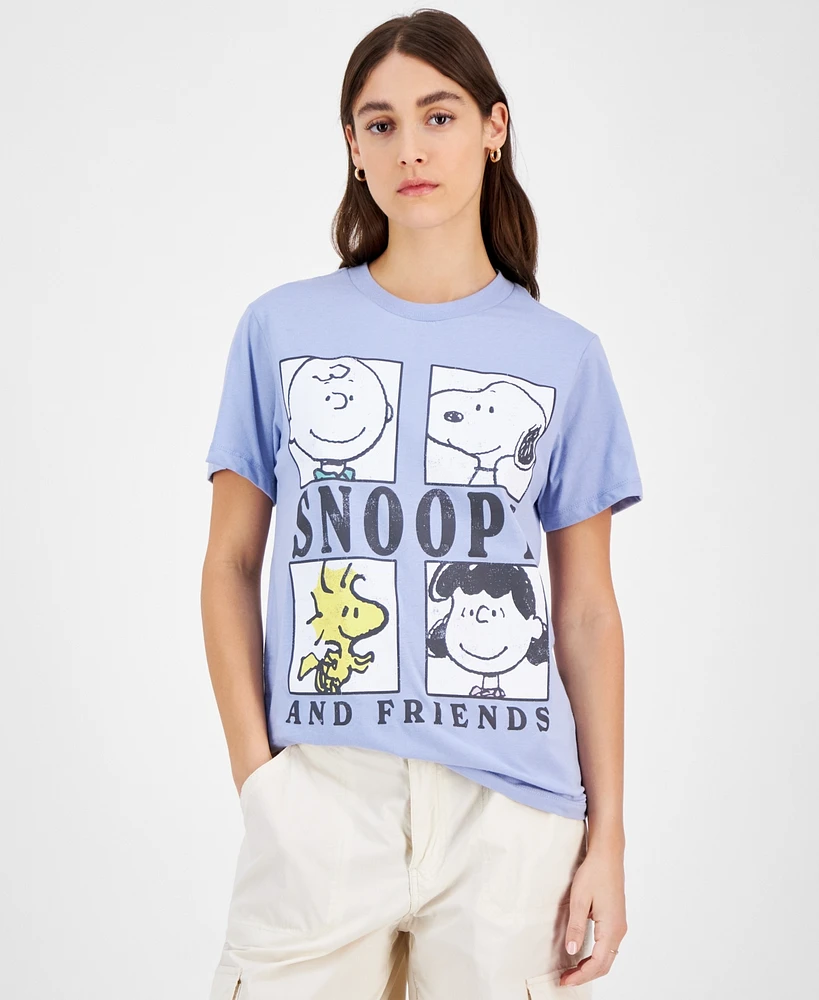 Grayson Threads, The Label Juniors' Snoopy Friends Grid Graphic T-Shirt