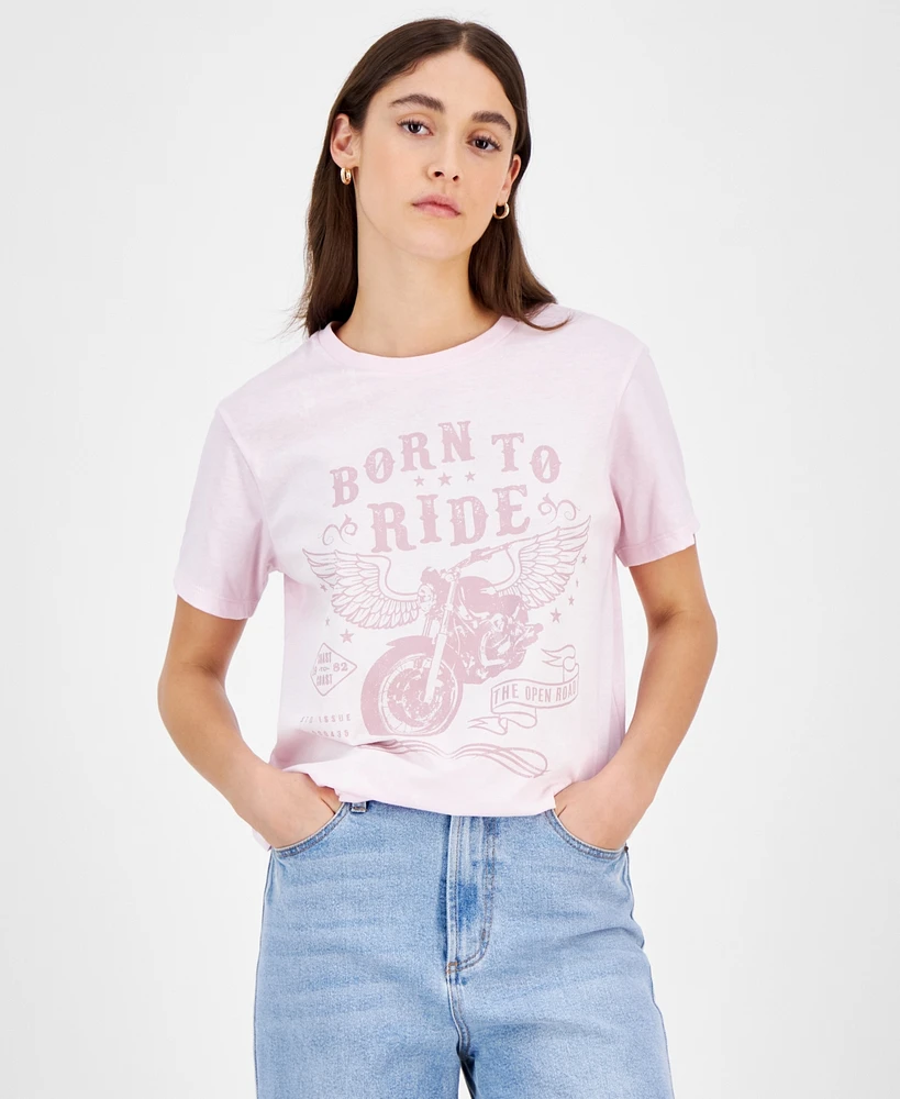 Grayson Threads, The Label Juniors' Born To Ride Graphic T-Shirt