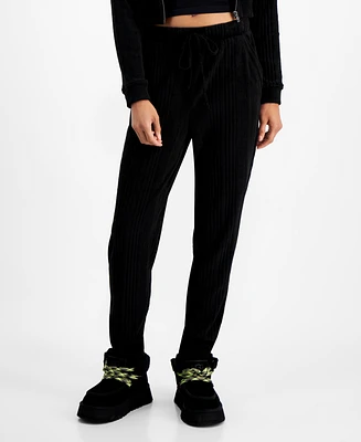 Self Esteem Juniors' Ribbed Hacci-Knit Jogger Pants