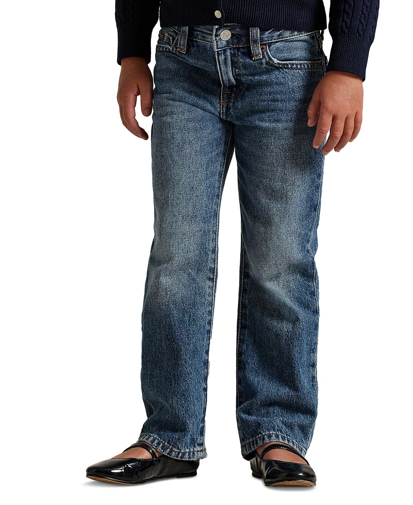 Polo Ralph Lauren Toddler and Little Girls High-Rise Straight Fit Jeans