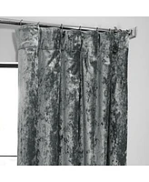 Half Price Drapes Stone Grey Lush Crush Velvet Room Darkening Curtain