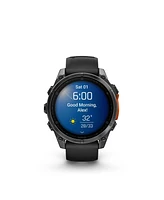 Garmin fenix 8 47mm, Amoled, Glass, Slate Gray Steel/Black, Black Band, Ww