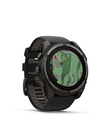 Garmin fenix 8 51mm, Saphire Solar, Carbon Gray Titanium Black, Black/Pebble Gray Band, Na