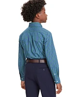 Big Boys Plaid Classic-Fit Dress Shirt