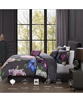 Bebejan Elegant Blossoms Bedding 100% Cotton 5 Piece Queen Size Reversible Comforter Set
