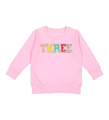 Sweet Wink Toddler Girls Third Birthday Patch Sweatshirt