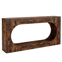 Tribesigns Console Table, 63-Inch Narrow Sofa Entryway Table with 2-Tier Storage Shelf, Wood Hallway Behind Couch Table Accent Table for Living Room