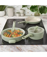 BergHOFF Leo Balance 5pc Nonstick Aluminum Cookware Set, Glass Lids