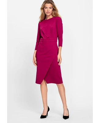 Olsen Women's Jersey Knit Faux Wrap Dress