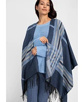 Olsen Modern Plaid Border Blanket Scarf