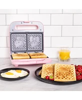 Uncanny Brands Hello Kitty Waffle Maker - Make Double Hello Kitty Waffles - Kitchen Appliance