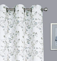 Kate Aurora Living Cherry Blossom Designed Grommet Top Window Curtains - 84 in. Long