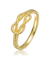 GiGiGirl 14K Gold Plated/White Plated Cubic Zirconia Cocktail Ring