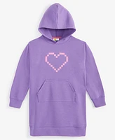 Epic Threads Little & Big Girls Pixel Heart Hooded Dress, Created for Macy's