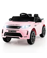 Gymax 12V Kids Ride On Car Licensed Land Rover Electric Vehicle w/ Remote Control Pink