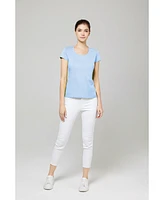 Bellemere Ultra Thin Low Crew Neck Cotton T-shirt