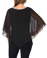 Msk Petite Rhinestone Capelet Top