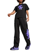 Puma Men's F1 Neon Energy Relaxed-Fit Printed Fleece Sweatpants