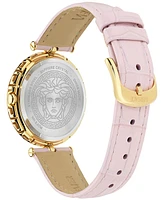Versace Women's Swiss Medusa Heritage Pink Leather Strap Watch 38mm
