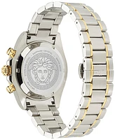 Versace Men's Swiss Chronograph X Two-Tone Stainless Steel Bracelet Watch 44mm