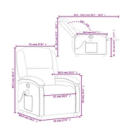 vidaXL Massage Recliner Chair Real Leather