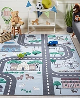 Safavieh Kids Playhouse Washable KPH235M 3'3"x3'3" Square Area Rug