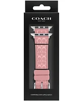 Coach Women's True Pink Silicone Apple Watch Strap 38mm, 40mm, 41mm