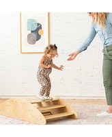 ECR4Kids Rocking Boat and Steps, Natural