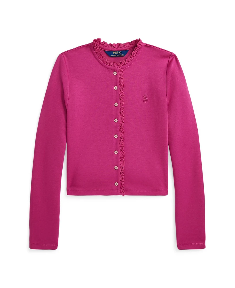 Polo Ralph Lauren Big Girls Ruffled Ponte Cardigan