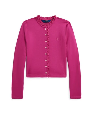 Polo Ralph Lauren Big Girls Ruffled Ponte Cardigan