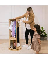 ECR4Kids Rotating Dress-Up Carousel, Natural, 1