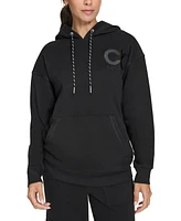 Calvin Klein Women's Eco Fleece Logo Pullover Hoodie