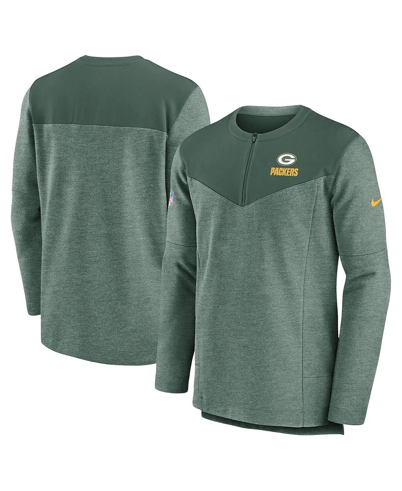 Nike Men's Green Bay Packers Sideline Lockup Performance Quarter-Zip Top