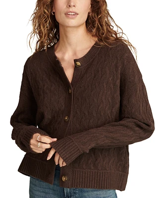 Lucky Brand Women's Slouchy Cable Knit Button-Front Cardigan