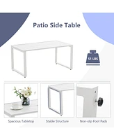4 Pieces Outdoor Conversation Set with Sturdy Steel Frame