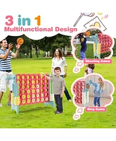 Costway Jumbo 4-to-Score 4 A Row Giant Game Set with Stickers for Kids Adults