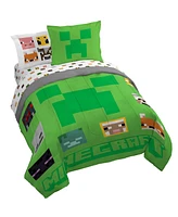 Sunny Side Up Minecraft Creeper Full Bed Set with Sham