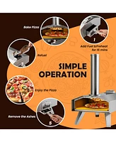 Portable Stainless Steel Outdoor Pizza Oven with 12 Inch Pizza Stone