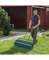 Inolait 36 x 12 Inch Tow Lawn Roller Water Filled Metal Push Roller