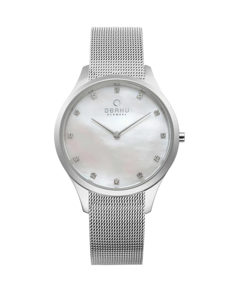 Obaku Women's Fin Mother of pearl Dial Watch - V217LXCWMC