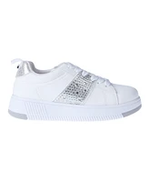 Bebe Little and Big Girls Court Low Top Rhinestones Sneaker