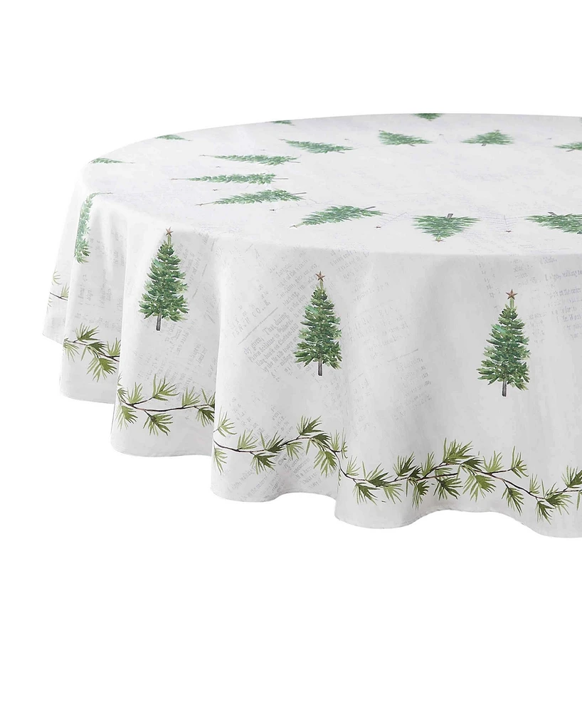 Avanti Trees Polyester Tablecloth, 70" Round