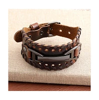 Sohi Women's Chunky Leather Bracelet