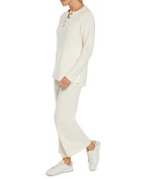 Three Dots Women's Parma Henley Long-Sleeve Top