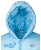 Bluey Toddler Girls Bingo Zip Up Winter Coat Puffer Jacket