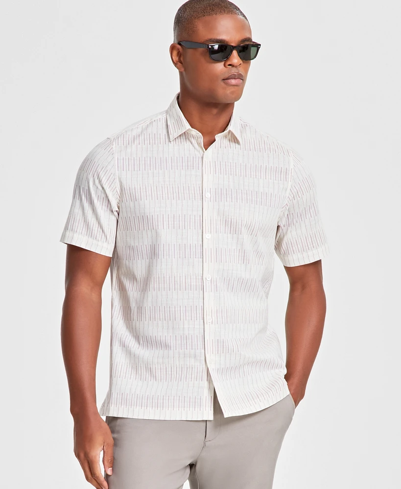 Alfani Men's Printed Short-Sleeve Shirt, Created for Macy's